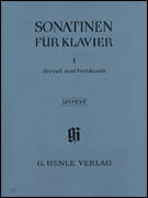 Sonatinas for Piano Vol No. 1-Baroque piano sheet music cover